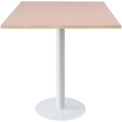 RestooTab Tisch Rome weiß quadratisch - Dekore Uni; 70x70x75 cm (LxBxH); altrosa/braun; quadratisch RestooTab Tisch Rome weiß quadratisch - Dekore Uni; 70x70x75 cm (LxBxH); altrosa/braun; quadratisch