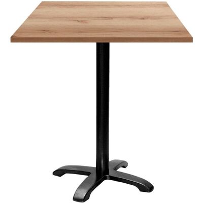 RestooTab Stehtisch Bazila quadratisch - Dekor Holz & Uni; 70x70x113 cm (LxBxH); Platte eiche/natur, Gestell schwarz; quadratisch RestooTab Stehtisch Bazila quadratisch - Dekor Holz & Uni; 70x70x113 cm (LxBxH); Platte eiche/natur, Gestell schwarz; quadratisch