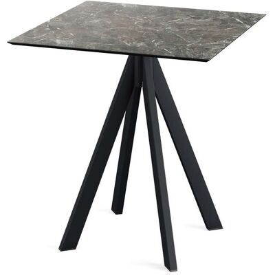 Feros Terrassentisch Infinity Schwarz Gestell + HPL quadratisch; 70x70x73.2 cm (LxBxH); mehrfarbig; quadratisch Feros Terrassentisch Infinity Schwarz Gestell + HPL quadratisch; 70x70x73.2 cm (LxBxH); mehrfarbig; quadratisch