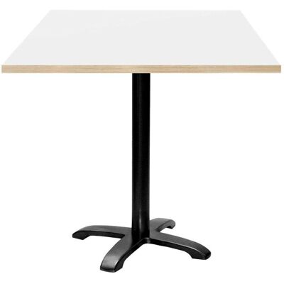 RestooTab Tisch Bazila quadratisch - Dekor Uni; 70x70x74 cm (LxBxH); Platte weiß, Gestell schwarz; quadratisch RestooTab Tisch Bazila quadratisch - Dekor Uni; 70x70x74 cm (LxBxH); Platte weiß, Gestell schwarz; quadratisch