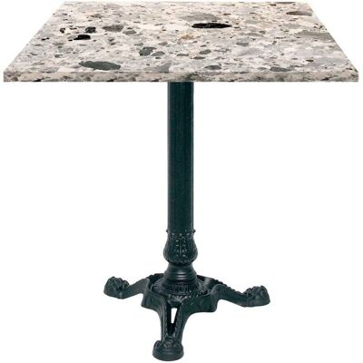 RestooTab Tisch Bistrot 70x70cm - Modell Calacatta; 70x70x75 cm (LxBxH); grau/terrazzo; Gestell schwarz; quadratisch RestooTab Tisch Bistrot 70x70cm - Modell Calacatta; 70x70x75 cm (LxBxH); grau/terrazzo; Gestell schwarz; quadratisch