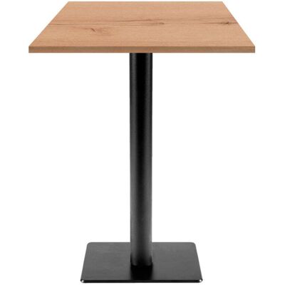 RestooTab Stehtisch Milan T quadratisch - Dekor Holz; 60x60x113 cm (LxBxH); Platte eiche/natur, Gestell schwarz; quadratisch RestooTab Stehtisch Milan T quadratisch - Dekor Holz; 60x60x113 cm (LxBxH); Platte eiche/natur, Gestell schwarz; quadratisch