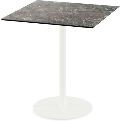 Feros Terrassentisch Urban Weiß Gestell + HPL quadratisch; 70x70x73.2 cm (LxBxH); mehrfarbig; quadratisch Feros Terrassentisch Urban Weiß Gestell + HPL quadratisch; 70x70x73.2 cm (LxBxH); mehrfarbig; quadratisch