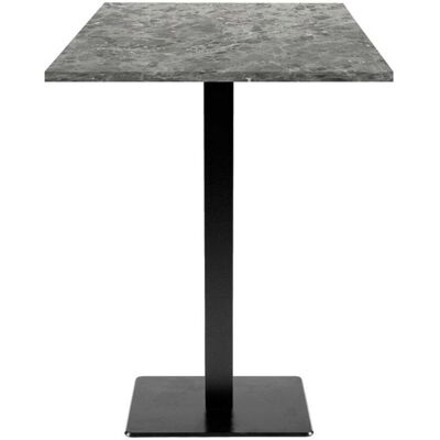 RestooTab Stehtisch Milan quadratisch - Dekor Stein & Holz; 60x60x113 cm (LxBxH); Platte steingrau/marmoriert, Gestell schwarz; quadratisch RestooTab Stehtisch Milan quadratisch - Dekor Stein & Holz; 60x60x113 cm (LxBxH); Platte steingrau/marmoriert, Gestell schwarz; quadratisch