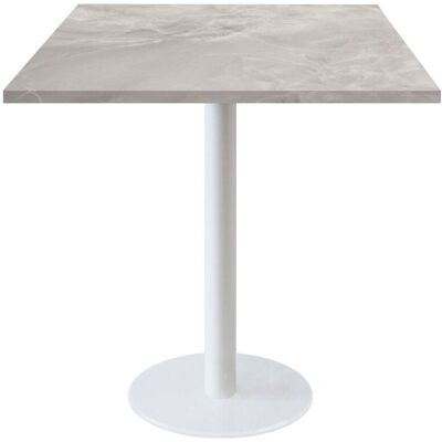 RestooTab Tisch Rome weiß quadratisch - Dekore Holz & Steine; 70x70x75 cm (LxBxH); beige/grau/marmoriert; quadratisch RestooTab Tisch Rome weiß quadratisch - Dekore Holz & Steine; 70x70x75 cm (LxBxH); beige/grau/marmoriert; quadratisch