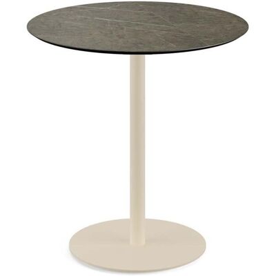Feros Terrassentisch Urban Sand Gestell + HPL rund; 73.2x70 cm (HxØ); braun; rund Feros Terrassentisch Urban Sand Gestell + HPL rund; 73.2x70 cm (HxØ); braun; rund