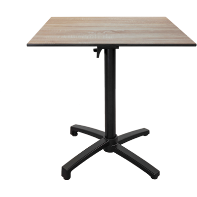 RestooTab Outdoor Klapptisch Diabolo; 70x70x73 cm (LxBxH); Platte birke, Gestell schwarz; quadratisch RestooTab Outdoor Klapptisch Diabolo; 70x70x73 cm (LxBxH); Platte birke, Gestell schwarz; quadratisch