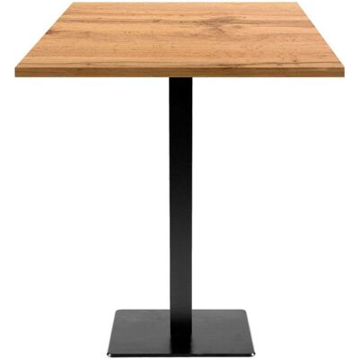 RestooTab Stehtisch Milan quadratisch - Dekor Stein & Holz; 70x70x113 cm (LxBxH); Platte eiche, Gestell schwarz; quadratisch RestooTab Stehtisch Milan quadratisch - Dekor Stein & Holz; 70x70x113 cm (LxBxH); Platte eiche, Gestell schwarz; quadratisch