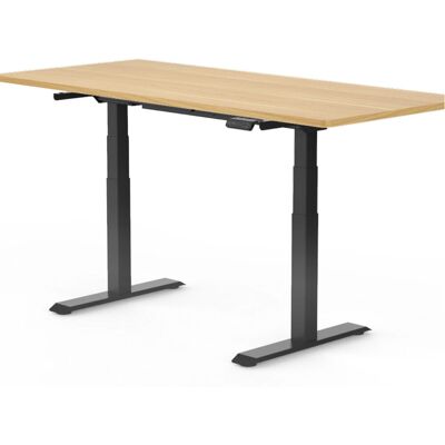 FlexiSpot Höhenverstellbarer Schreibtisch Stahlrahmen; 166.9x85.8x6.2 cm (LxBxH); ahorn/schwarz; rechteckig FlexiSpot Höhenverstellbarer Schreibtisch Stahlrahmen; 166.9x85.8x6.2 cm (LxBxH); ahorn/schwarz; rechteckig