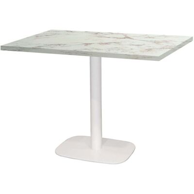 RestooTab Tisch Round weiß rechteckig - Dekore Holz & Steine; 120x70x75 cm (LxBxH); wollweiß/braun/marmoriert; rechteckig RestooTab Tisch Round weiß rechteckig - Dekore Holz & Steine; 120x70x75 cm (LxBxH); wollweiß/braun/marmoriert; rechteckig