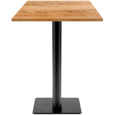 RestooTab Stehtisch Milan T quadratisch - Dekor Holz; 60x60x113 cm (LxBxH); Platte eiche antik, Gestell schwarz; quadratisch RestooTab Stehtisch Milan T quadratisch - Dekor Holz; 60x60x113 cm (LxBxH); Platte eiche antik, Gestell schwarz; quadratisch