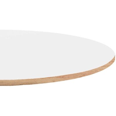 RestooTab Tischplatte rund, einfarbiges Dekor, Kanten in Holzoptik; 120x120 cm (LxB); weiß; rund RestooTab Tischplatte rund, einfarbiges Dekor, Kanten in Holzoptik; 120x120 cm (LxB); weiß; rund