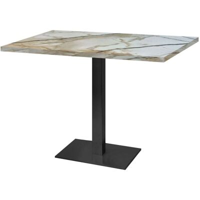 RestooTab Tisch Milan rechteckig - Dekore Steine; 120x70x75 cm (LxBxH); wollweiß/grau/marmoriert; rechteckig RestooTab Tisch Milan rechteckig - Dekore Steine; 120x70x75 cm (LxBxH); wollweiß/grau/marmoriert; rechteckig