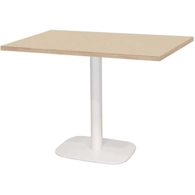 RestooTab Tisch Round weiß rechteckig - Dekore Uni; 120x70x75 cm (LxBxH); beige/braun; rechteckig RestooTab Tisch Round weiß rechteckig - Dekore Uni; 120x70x75 cm (LxBxH); beige/braun; rechteckig