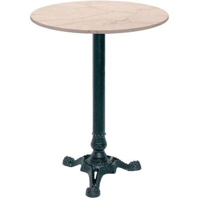 RestooTab Stehtisch Bistrot Ø60cm - Modell Calacatta; 60x60x113x60 cm (LxBxHxØ); wollweiß/beige/marmoriert; Gestell schwarz; rund RestooTab Stehtisch Bistrot Ø60cm - Modell Calacatta; 60x60x113x60 cm (LxBxHxØ); wollweiß/beige/marmoriert; Gestell schwarz; rund