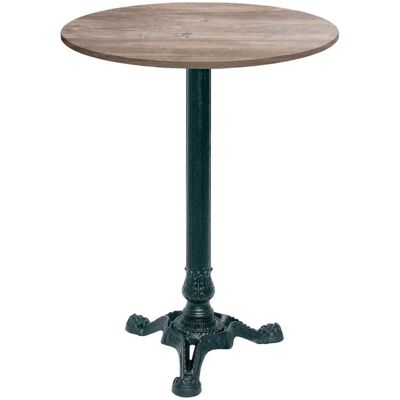 RestooTab Stehtisch Bistrot Ø60cm - Modell Calacatta; 60x60x113x60 cm (LxBxHxØ); eiche/grau; Gestell schwarz; rund RestooTab Stehtisch Bistrot Ø60cm - Modell Calacatta; 60x60x113x60 cm (LxBxHxØ); eiche/grau; Gestell schwarz; rund