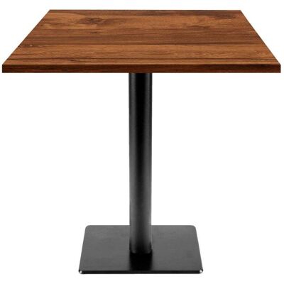 RestooTab Tisch Milan T quadratisch - Dekor Holz; 70x70x75 cm (LxBxH); Platte eiche wenge, Gestell schwarz; quadratisch RestooTab Tisch Milan T quadratisch - Dekor Holz; 70x70x75 cm (LxBxH); Platte eiche wenge, Gestell schwarz; quadratisch