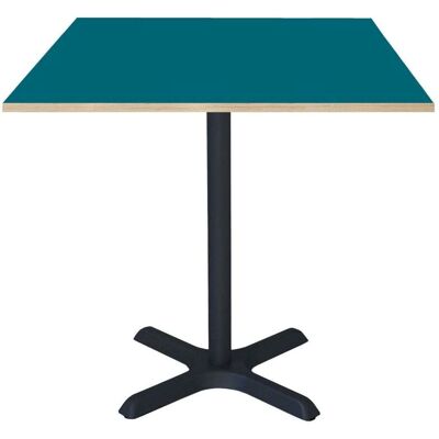 RestooTab Tisch Dina quadratisch - Dekor Holz & Uni; 70x70x74 cm (LxBxH); Platte blau, Gestell schwarz; quadratisch RestooTab Tisch Dina quadratisch - Dekor Holz & Uni; 70x70x74 cm (LxBxH); Platte blau, Gestell schwarz; quadratisch