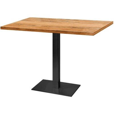 RestooTab Tisch Milan rechteckig - Dekor Stein & Holz; 120x70x75 cm (LxBxH); Platte eiche antik, Gestell schwarz; rechteckig RestooTab Tisch Milan rechteckig - Dekor Stein & Holz; 120x70x75 cm (LxBxH); Platte eiche antik, Gestell schwarz; rechteckig