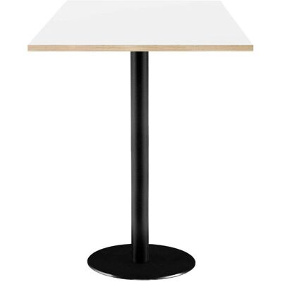 RestooTab Stehtisch Rome quadratisch - Dekor Uni; 60x60x113 cm (LxBxH); Platte weiß, Gestell schwarz; quadratisch RestooTab Stehtisch Rome quadratisch - Dekor Uni; 60x60x113 cm (LxBxH); Platte weiß, Gestell schwarz; quadratisch
