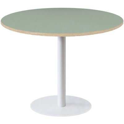 RestooTab Tisch Rome XL weiß rund - Dekore Uni; 75x120 cm (HxØ); hellgrün/braun; rund RestooTab Tisch Rome XL weiß rund - Dekore Uni; 75x120 cm (HxØ); hellgrün/braun; rund