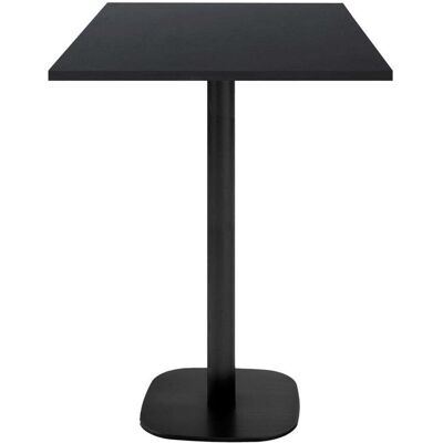 RestooTab Stehtisch Round quadratisch - Dekor Stein & Holz; 60x60x113 cm (LxBxH); Platte schwarz, Gestell schwarz; quadratisch RestooTab Stehtisch Round quadratisch - Dekor Stein & Holz; 60x60x113 cm (LxBxH); Platte schwarz, Gestell schwarz; quadratisch