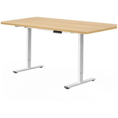 FlexiSpot Höhenverstellbarer Schreibtisch Kohlenstoffstahlrahmen; 166.9x85.8x6.2 cm (LxBxH); ahorn/weiß; rechteckig FlexiSpot Höhenverstellbarer Schreibtisch Kohlenstoffstahlrahmen; 166.9x85.8x6.2 cm (LxBxH); ahorn/weiß; rechteckig
