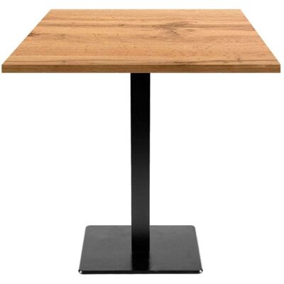 RestooTab Tisch Milan quadratisch - Dekor Stein & Holz; 70x70x75 cm (LxBxH); Platte eiche, Gestell schwarz; quadratisch RestooTab Tisch Milan quadratisch - Dekor Stein & Holz; 70x70x75 cm (LxBxH); Platte eiche, Gestell schwarz; quadratisch