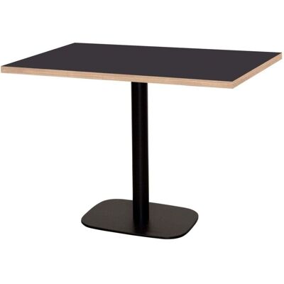 RestooTab Tisch Round rechteckig - Dekor Stein & Holz; 120x70x75 cm (LxBxH); Platte schwarz, Gestell schwarz; rechteckig RestooTab Tisch Round rechteckig - Dekor Stein & Holz; 120x70x75 cm (LxBxH); Platte schwarz, Gestell schwarz; rechteckig