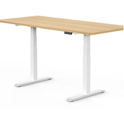 FlexiSpot Höhenverstellbarer Schreibtisch Stahlrahmen; 166.9x85.8x6.2 cm (LxBxH); ahorn/weiß; rechteckig FlexiSpot Höhenverstellbarer Schreibtisch Stahlrahmen; 166.9x85.8x6.2 cm (LxBxH); ahorn/weiß; rechteckig