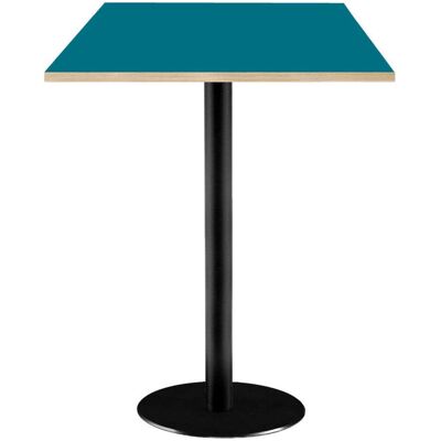 RestooTab Stehtisch Rome quadratisch - Dekor Uni; 60x60x113 cm (LxBxH); Platte blau, Gestell schwarz; quadratisch RestooTab Stehtisch Rome quadratisch - Dekor Uni; 60x60x113 cm (LxBxH); Platte blau, Gestell schwarz; quadratisch