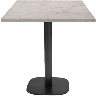 RestooTab Tisch Round quadratisch - Dekor Stein & Holz; 70x70x75 cm (LxBxH); Platte beige, Gestell schwarz; quadratisch RestooTab Tisch Round quadratisch - Dekor Stein & Holz; 70x70x75 cm (LxBxH); Platte beige, Gestell schwarz; quadratisch
