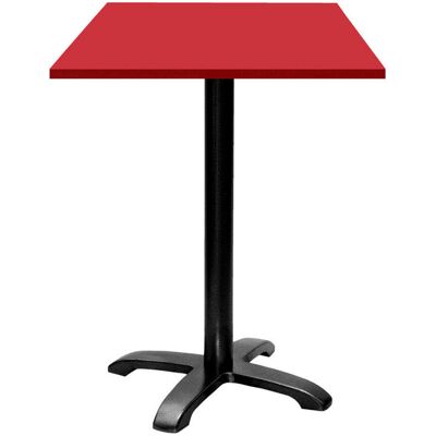 RestooTab Stehtisch Bazila quadratisch - Dekor Holz & Uni; 60x60x112 cm (LxBxH); Platte rot, Gestell schwarz; quadratisch RestooTab Stehtisch Bazila quadratisch - Dekor Holz & Uni; 60x60x112 cm (LxBxH); Platte rot, Gestell schwarz; quadratisch