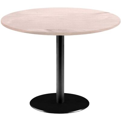 RestooTab Tisch Rome XL rund - Dekor Holz; 75x120 cm (HxØ); Platte birke/hellgrau, Gestell schwarz; rund RestooTab Tisch Rome XL rund - Dekor Holz; 75x120 cm (HxØ); Platte birke/hellgrau, Gestell schwarz; rund