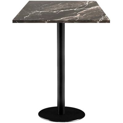 RestooTab Stehtisch Rome quadratisch - Dekor Stein; 60x60x113 cm (LxBxH); Platte schwarz, Gestell schwarz; quadratisch RestooTab Stehtisch Rome quadratisch - Dekor Stein; 60x60x113 cm (LxBxH); Platte schwarz, Gestell schwarz; quadratisch