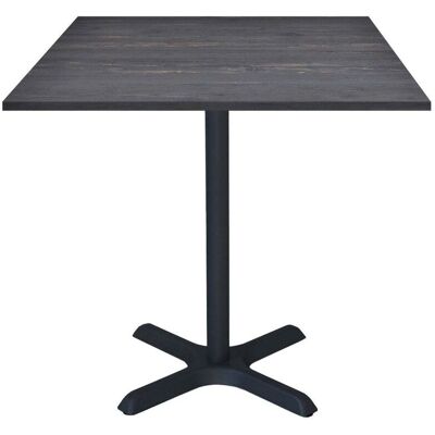 RestooTab Tisch Dina quadratisch - Dekor Holz & Uni; 70x70x74 cm (LxBxH); Platte pinie grau/dunkelgrau, Gestell schwarz; quadratisch RestooTab Tisch Dina quadratisch - Dekor Holz & Uni; 70x70x74 cm (LxBxH); Platte pinie grau/dunkelgrau, Gestell schwarz; quadratisch