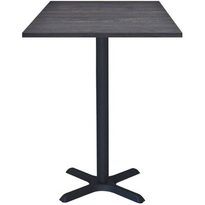RestooTab Stehtisch Dina quadratisch - Dekor Holz & Uni; 60x60x112 cm (LxBxH); Platte pinie grau/dunkelgrau, Gestell schwarz; quadratisch RestooTab Stehtisch Dina quadratisch - Dekor Holz & Uni; 60x60x112 cm (LxBxH); Platte pinie grau/dunkelgrau, Gestell schwarz; quadratisch