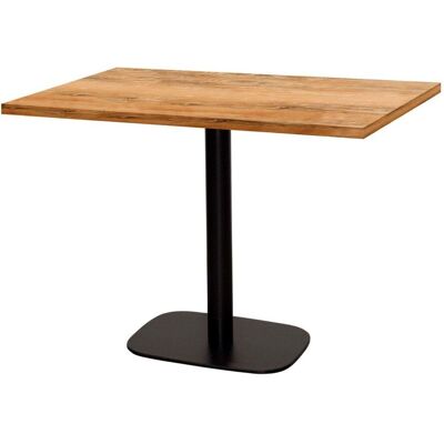 RestooTab Tisch Round rechteckig - Dekor Stein & Holz; 120x70x75 cm (LxBxH); Platte eiche antik, Gestell schwarz; rechteckig RestooTab Tisch Round rechteckig - Dekor Stein & Holz; 120x70x75 cm (LxBxH); Platte eiche antik, Gestell schwarz; rechteckig