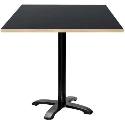 RestooTab Tisch Bazila quadratisch - Dekor Uni; 70x70x74 cm (LxBxH); Platte schwarz, Gestell schwarz; quadratisch RestooTab Tisch Bazila quadratisch - Dekor Uni; 70x70x74 cm (LxBxH); Platte schwarz, Gestell schwarz; quadratisch