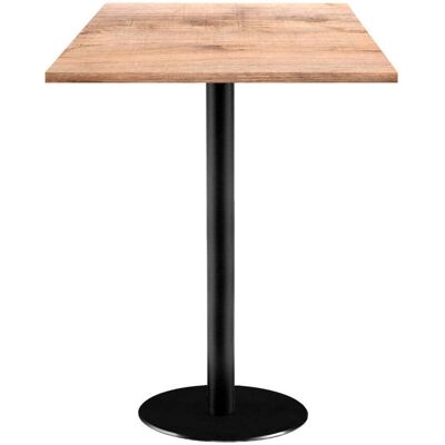 RestooTab Stehtisch Rome quadratisch - Dekor Holz; 60x60x113 cm (LxBxH); Platte eiche/hellbraun, Gestell schwarz; quadratisch RestooTab Stehtisch Rome quadratisch - Dekor Holz; 60x60x113 cm (LxBxH); Platte eiche/hellbraun, Gestell schwarz; quadratisch