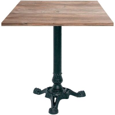 RestooTab Tisch Bistrot 70x70cm - Modell Calacatta; 70x70x75 cm (LxBxH); eiche/grau; Gestell schwarz; quadratisch RestooTab Tisch Bistrot 70x70cm - Modell Calacatta; 70x70x75 cm (LxBxH); eiche/grau; Gestell schwarz; quadratisch