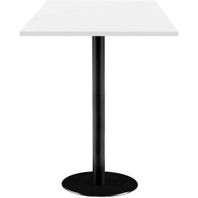 RestooTab Stehtisch Rome quadratisch - Dekor Uni; 60x60x113 cm (LxBxH); Platte weiß, Gestell schwarz; quadratisch RestooTab Stehtisch Rome quadratisch - Dekor Uni; 60x60x113 cm (LxBxH); Platte weiß, Gestell schwarz; quadratisch