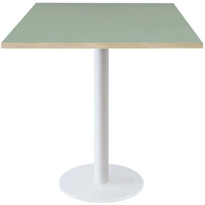 RestooTab Tisch Rome weiß quadratisch - Dekore Uni; 70x70x75 cm (LxBxH); hellgrün/braun; quadratisch RestooTab Tisch Rome weiß quadratisch - Dekore Uni; 70x70x75 cm (LxBxH); hellgrün/braun; quadratisch