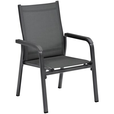 KETTLER Stapelsessel zerlegt BASIC PLUS; 65.5x69.5x99 cm (BxTxH); Sitz anthrazit, Gestell anthrazit KETTLER Stapelsessel zerlegt BASIC PLUS; 65.5x69.5x99 cm (BxTxH); Sitz anthrazit, Gestell anthrazit