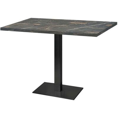 RestooTab Tisch Milan rechteckig - Dekor Stein & Holz; 120x70x75 cm (LxBxH); Platte steingrau, Gestell schwarz; rechteckig RestooTab Tisch Milan rechteckig - Dekor Stein & Holz; 120x70x75 cm (LxBxH); Platte steingrau, Gestell schwarz; rechteckig