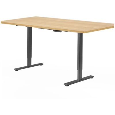 FlexiSpot Höhenverstellbarer Schreibtisch Kohlenstoffstahlrahmen; 166.9x85.8x6.2 cm (LxBxH); ahorn/schwarz; rechteckig FlexiSpot Höhenverstellbarer Schreibtisch Kohlenstoffstahlrahmen; 166.9x85.8x6.2 cm (LxBxH); ahorn/schwarz; rechteckig