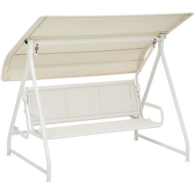 KETTLER Hollywoodschaukel PARADISO; 169x228x189 cm (BxTxH); Sitz beige, Gestell weiß KETTLER Hollywoodschaukel PARADISO; 169x228x189 cm (BxTxH); Sitz beige, Gestell weiß