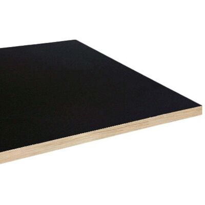 RestooTab Tischplatte rechteckig, einfarbiges Dekor, Kanten in Holzoptik; 160x80 cm (LxB); schwarz; rechteckig RestooTab Tischplatte rechteckig, einfarbiges Dekor, Kanten in Holzoptik; 160x80 cm (LxB); schwarz; rechteckig