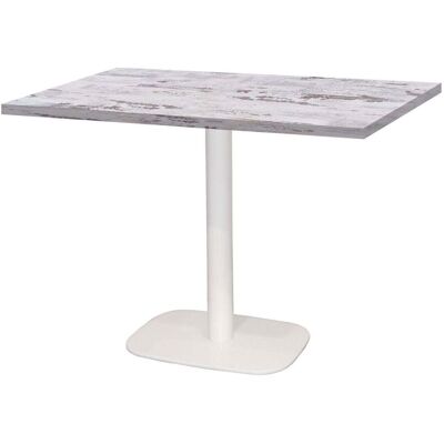 Restootab - Tisch 120x70cm - Runde weiß Eicheninsel - Tisch Restootab - Tisch 120x70cm - Runde weiß Eicheninsel - Tisch