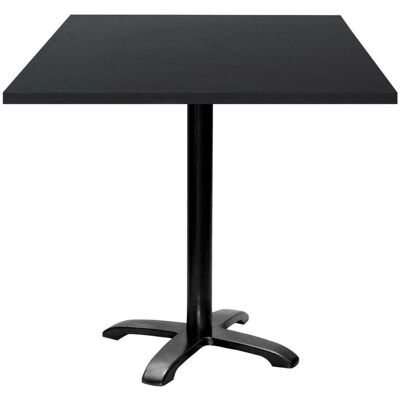 RestooTab Tisch Bazila quadratisch - Dekor Uni; 70x70x74 cm (LxBxH); Platte schwarz, Gestell schwarz; quadratisch RestooTab Tisch Bazila quadratisch - Dekor Uni; 70x70x74 cm (LxBxH); Platte schwarz, Gestell schwarz; quadratisch